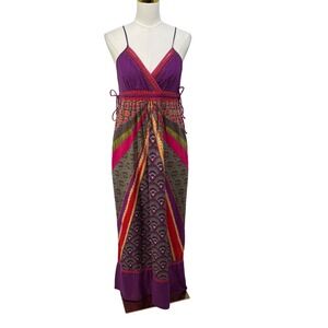 Vasna Desire Womens Boho Geometric Print Maxi Dress S Granola Hippie Festival